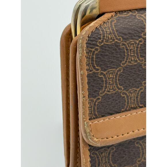 CELINE Vintage Wallet Macadam Triomphe Brown*Excellent Condition - Picture 6 of 10